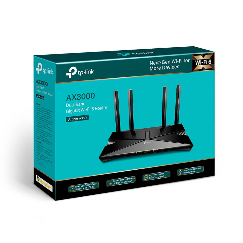TP-Link Archer AX50 AX3000 Dual-Band Gigabit Wi-Fi 6 Router