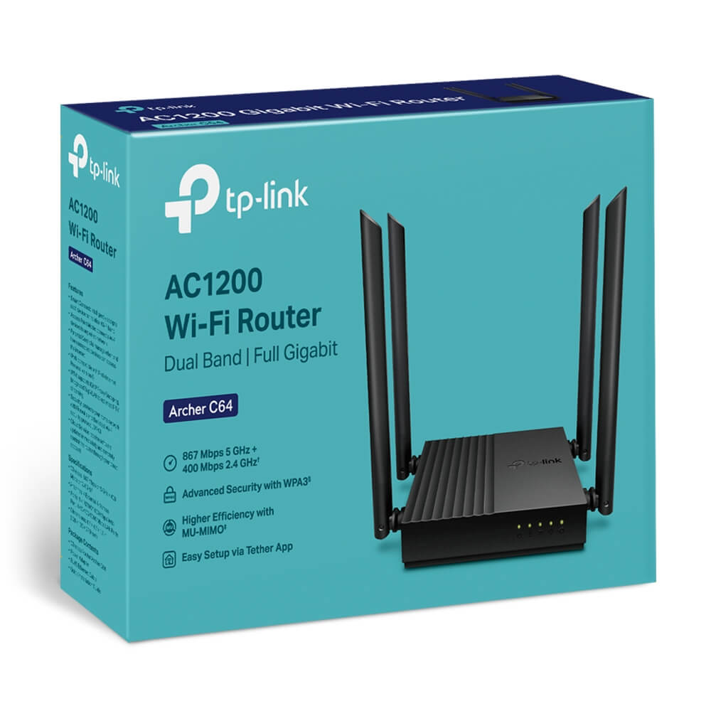 TP-Link Archer C64 AC1200 Dual-Band Gigabit Wi-Fi Router