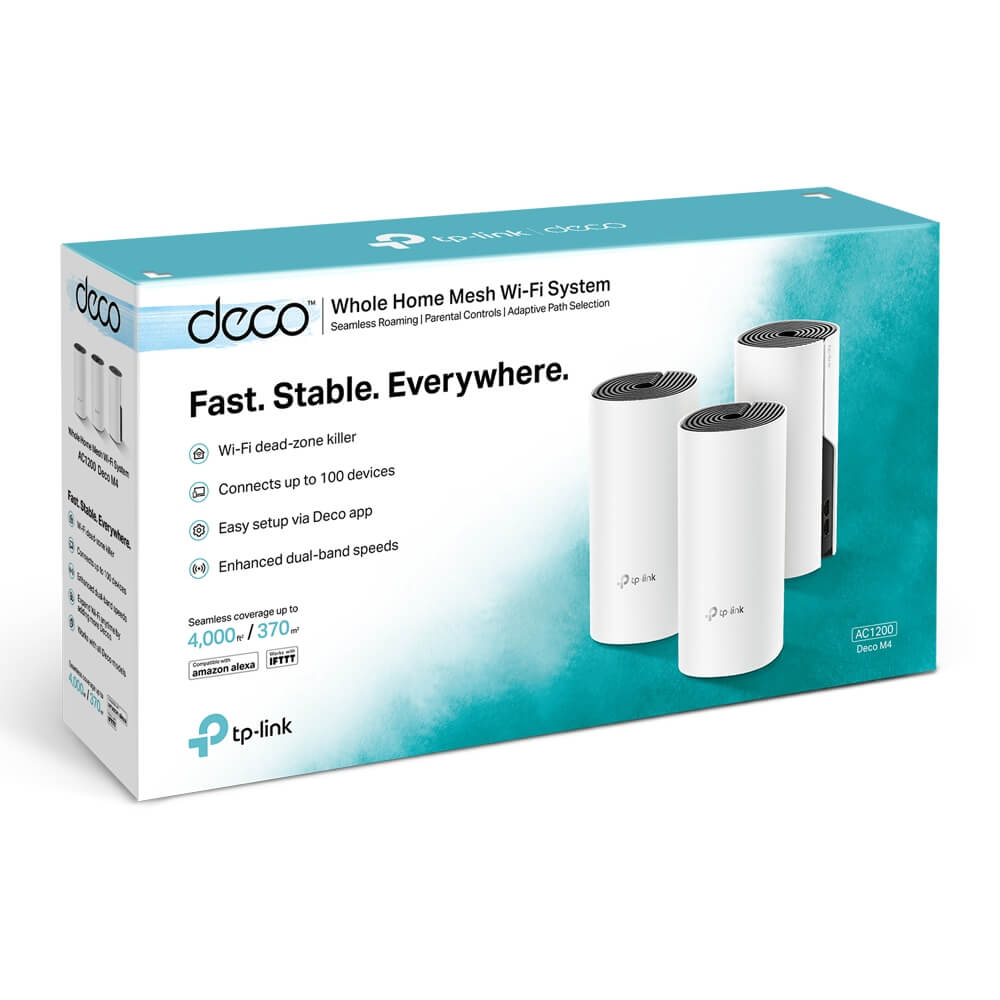 TP-Link Deco M4 AC1200 Whole Home Mesh Gigabit Wi-Fi System (3-pack)