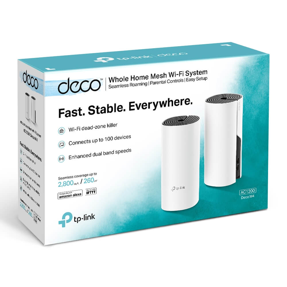 TP-Link Deco M4 TP-Link Deco M4 AC1200 Whole Home Mesh Gigabit Wi-Fi System (2-pack)