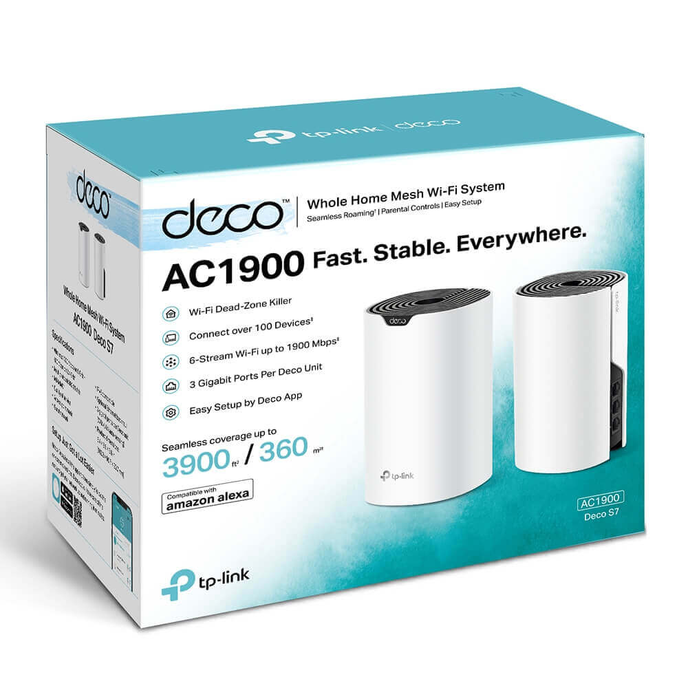 TP-Link Deco S7 AC1900 Whole Home Mesh Wi-Fi System (2 Pack)