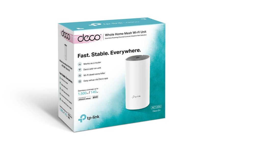 Tp-Link Deco E4 AC1200 Whole Home Mesh Wi-Fi System (1 Pack)