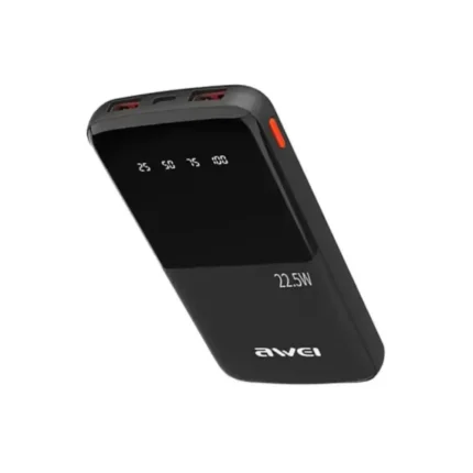 Awei P10K 10000mAh Power Bank Type-C input and output design