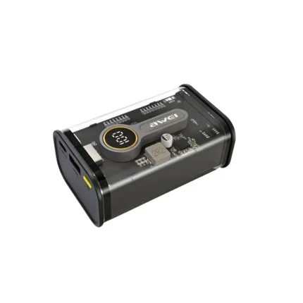 Awei P165K 10000mAh Power Bank – 22.5W Transparent Fast Charging with Digital Display