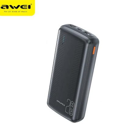 Awei P19K 20000mAh Power Bank slim design with high-capacity fast charging