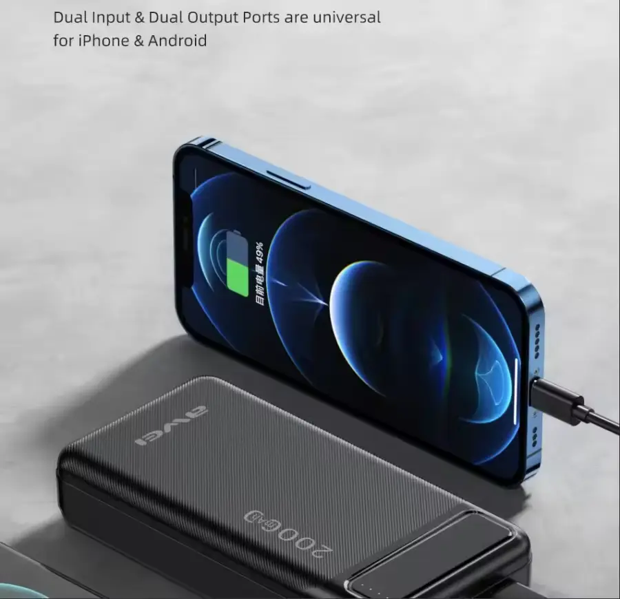 Awei P6K 20000mAh Power Bank compact portable backup battery