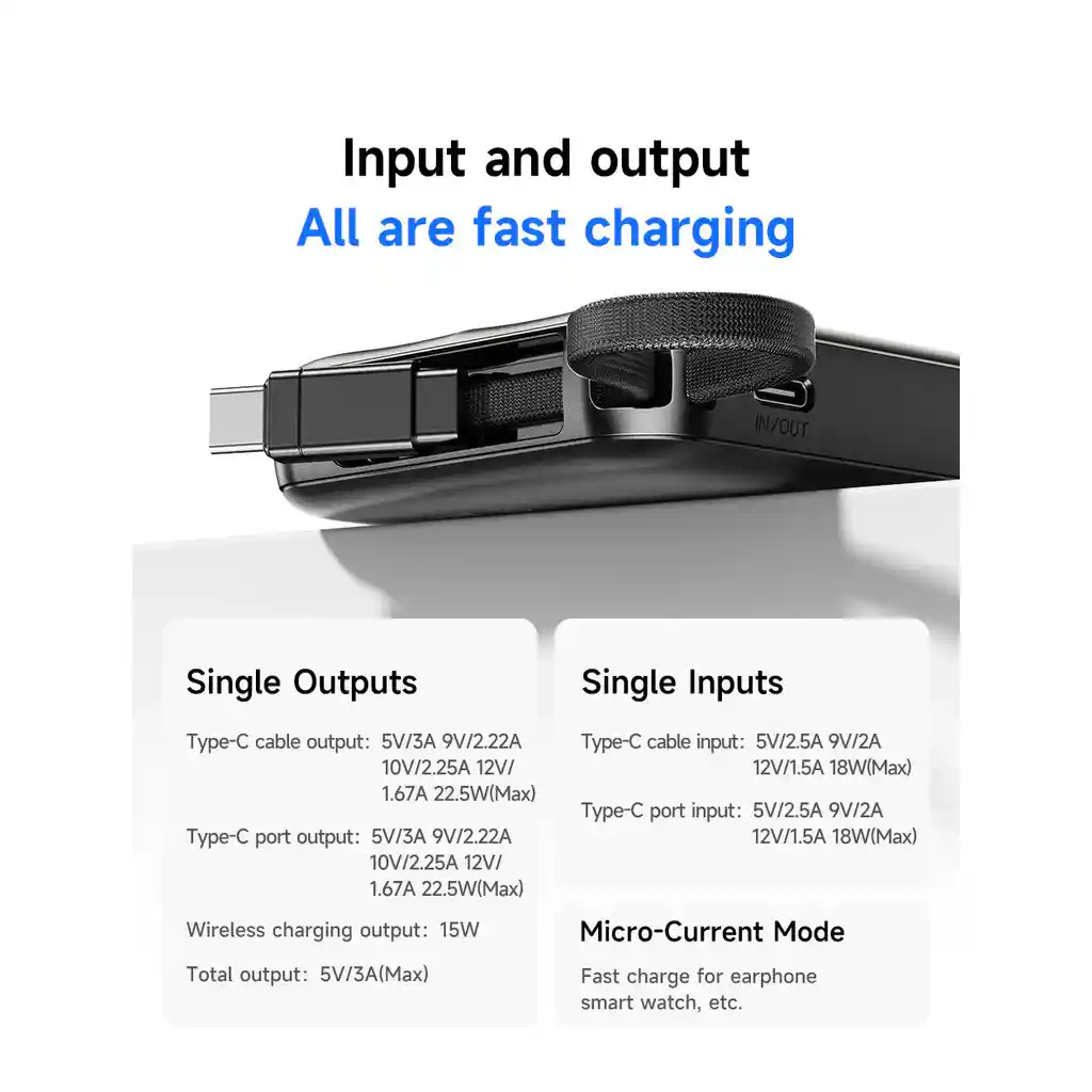 Compact Awei PA-22 10000mAh Power Bank designed for travel and everyday charging
