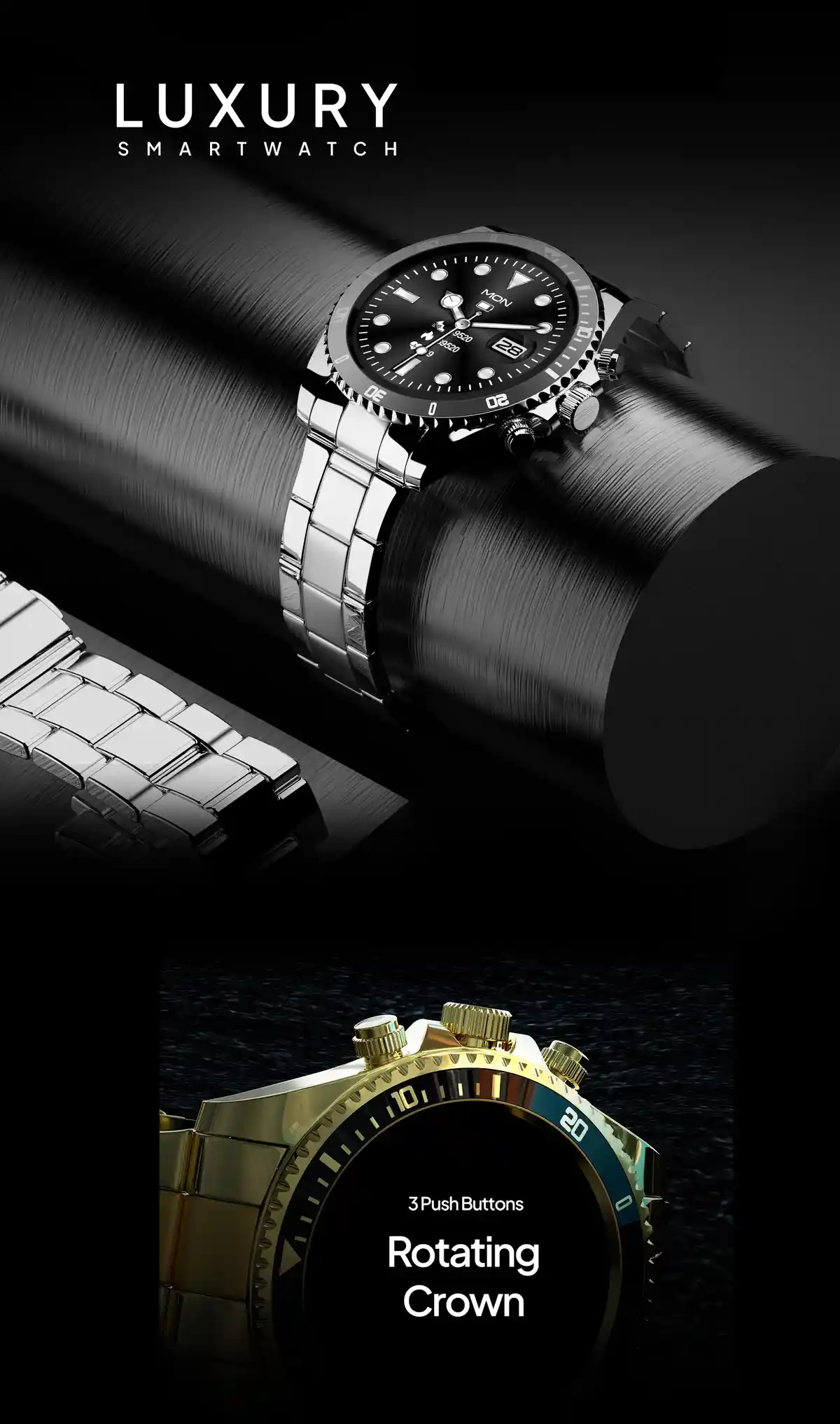 Fire-Boltt Astra 1.28 inch touchscreen display