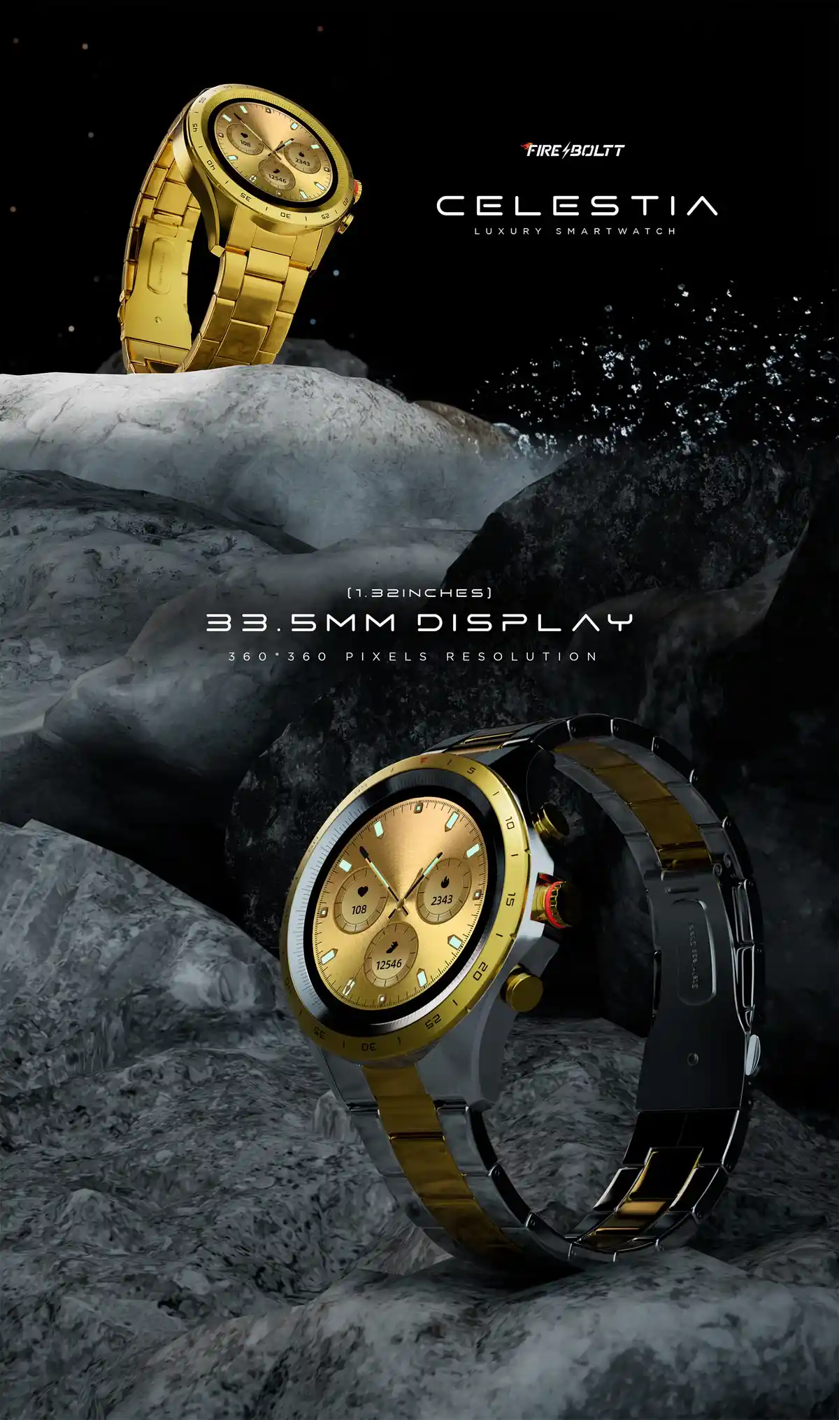 Fire-Boltt Celestia smartwatch steel design