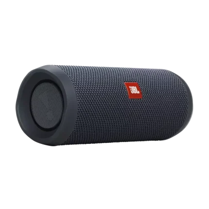 JBL Flip Essential 2 portable speaker standing vertically outdoor scene