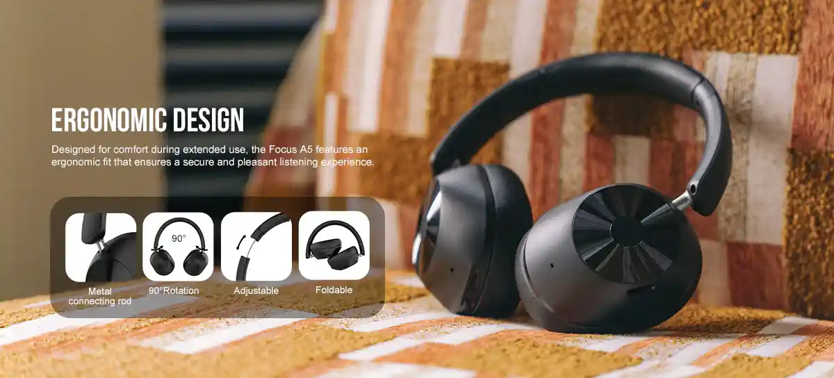 OneOdio Focus A5 long battery life wireless headphones