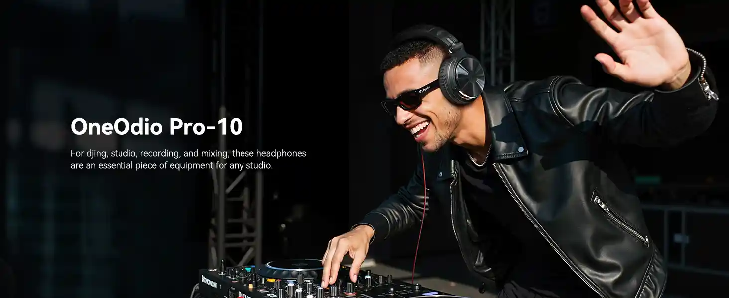 OneOdio Pro-10 professional studio headphones with powerful bass drivers