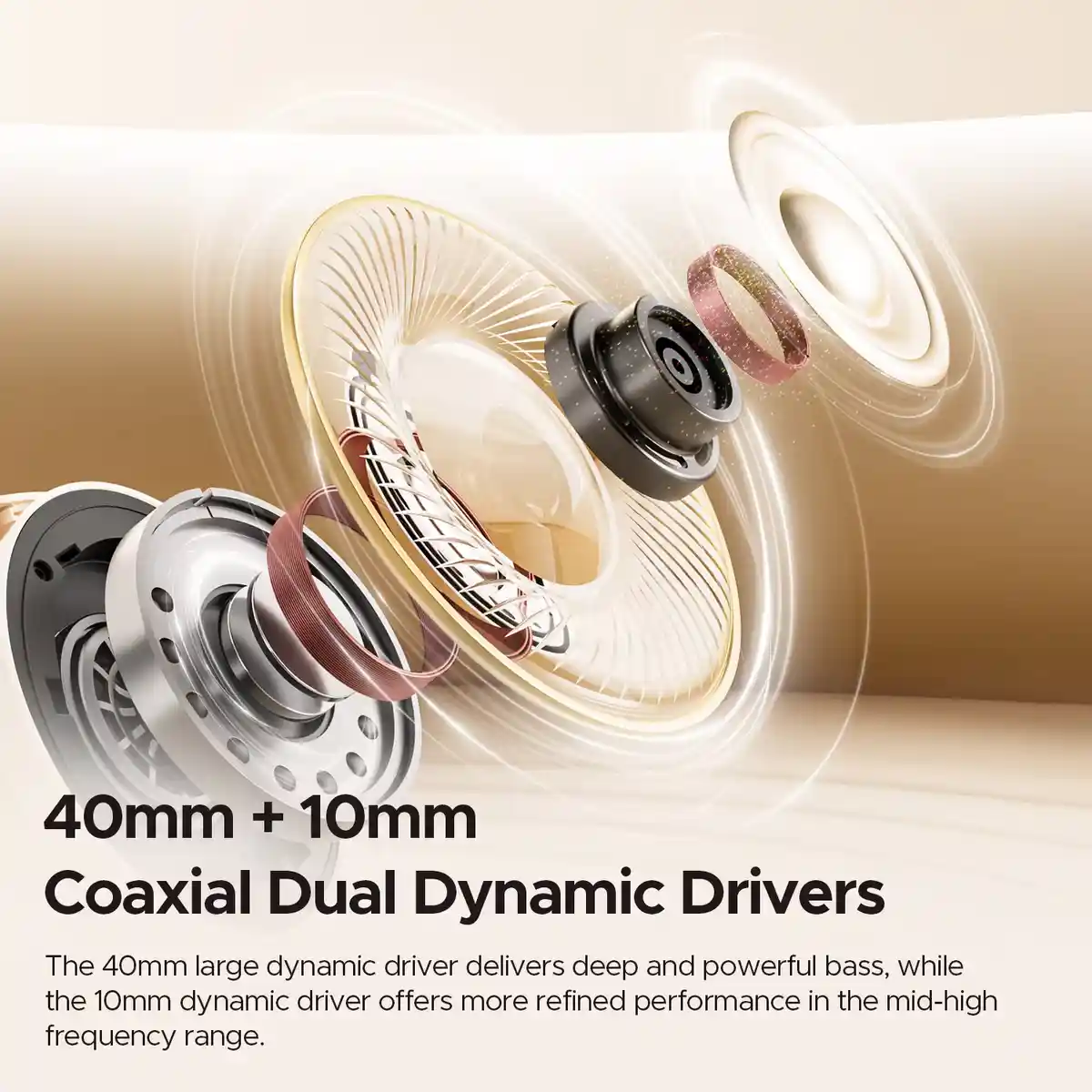 Soundpeats Space Pro Dual Dynamic Drivers 40mm and 10mm