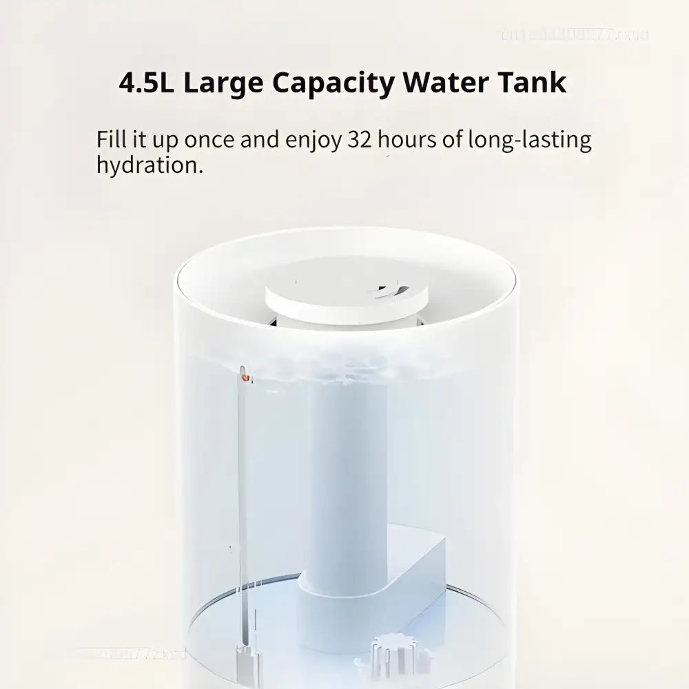 Top-fill Xiaomi Mijia Humidifier 3 4.5L for convenient refills and easy maintenance