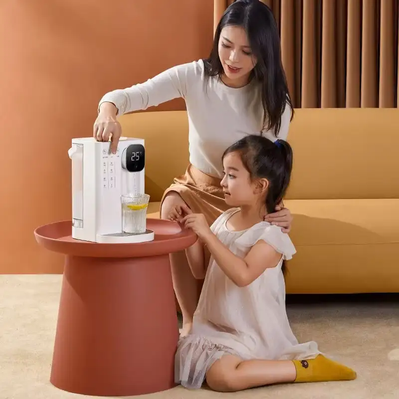 Xiaomi T2 Instant Water Dispenser showing 4-speed temperature settings for tea and coffee