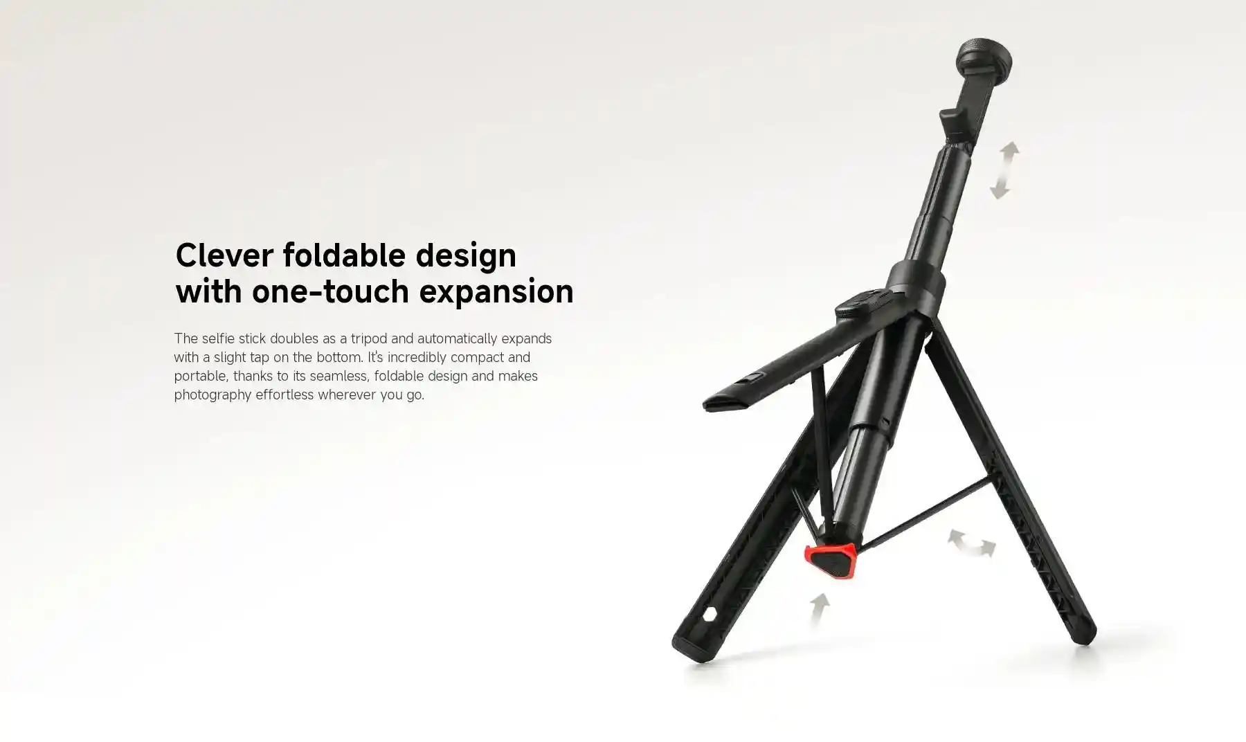 Xiaomi Zoom Floor Tripod with Magnetic Bluetooth Remote for Easy Selfies and Group Photos