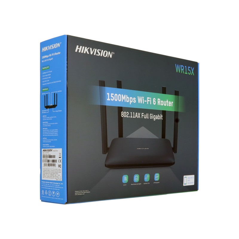 Hikvision DS 3WR15X 1500Mbps Dual Band WiFi 6 Router