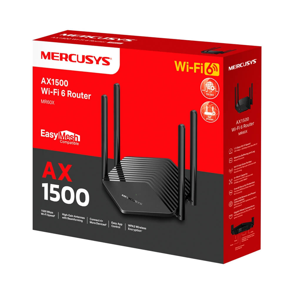 MERCUSYS MR60X AX1500 WiFi 6 Router