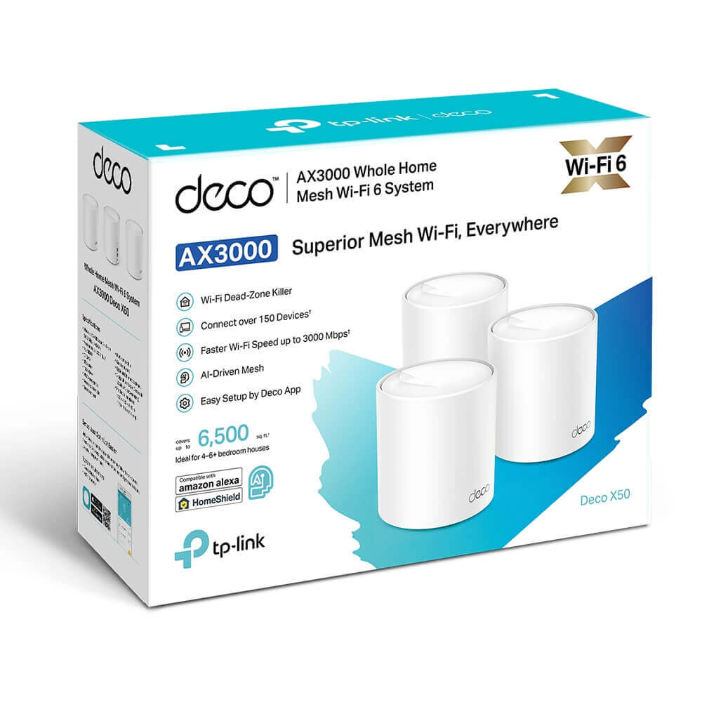 TP-Link Deco X50 AX3000 Whole Home Mesh WiFi (3 Pack)