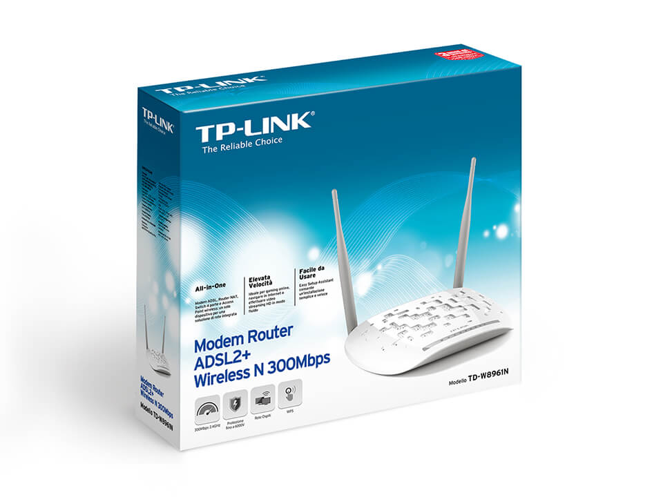 TP-Link TD-W8961N 300Mbps Wi-Fi N ADSL2+ Modem Router