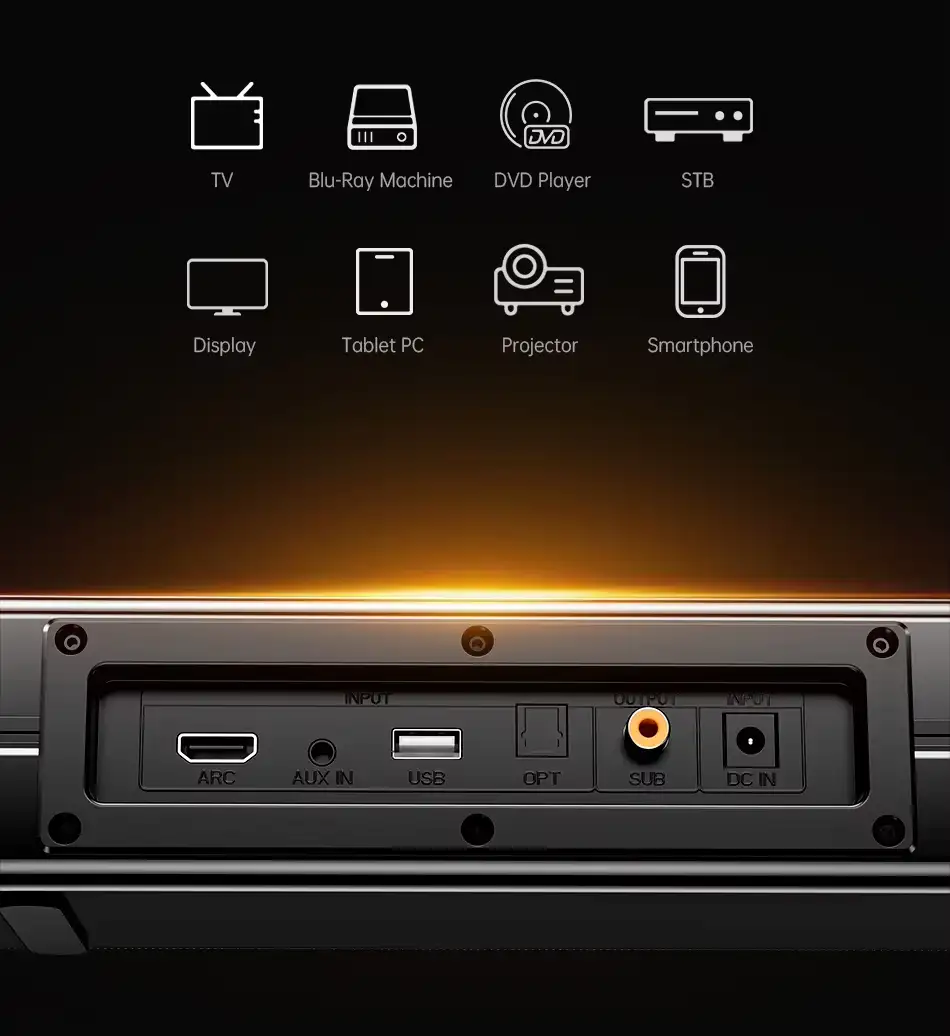 Awei KT22 2.1 Channel Soundbar with Subwoofer