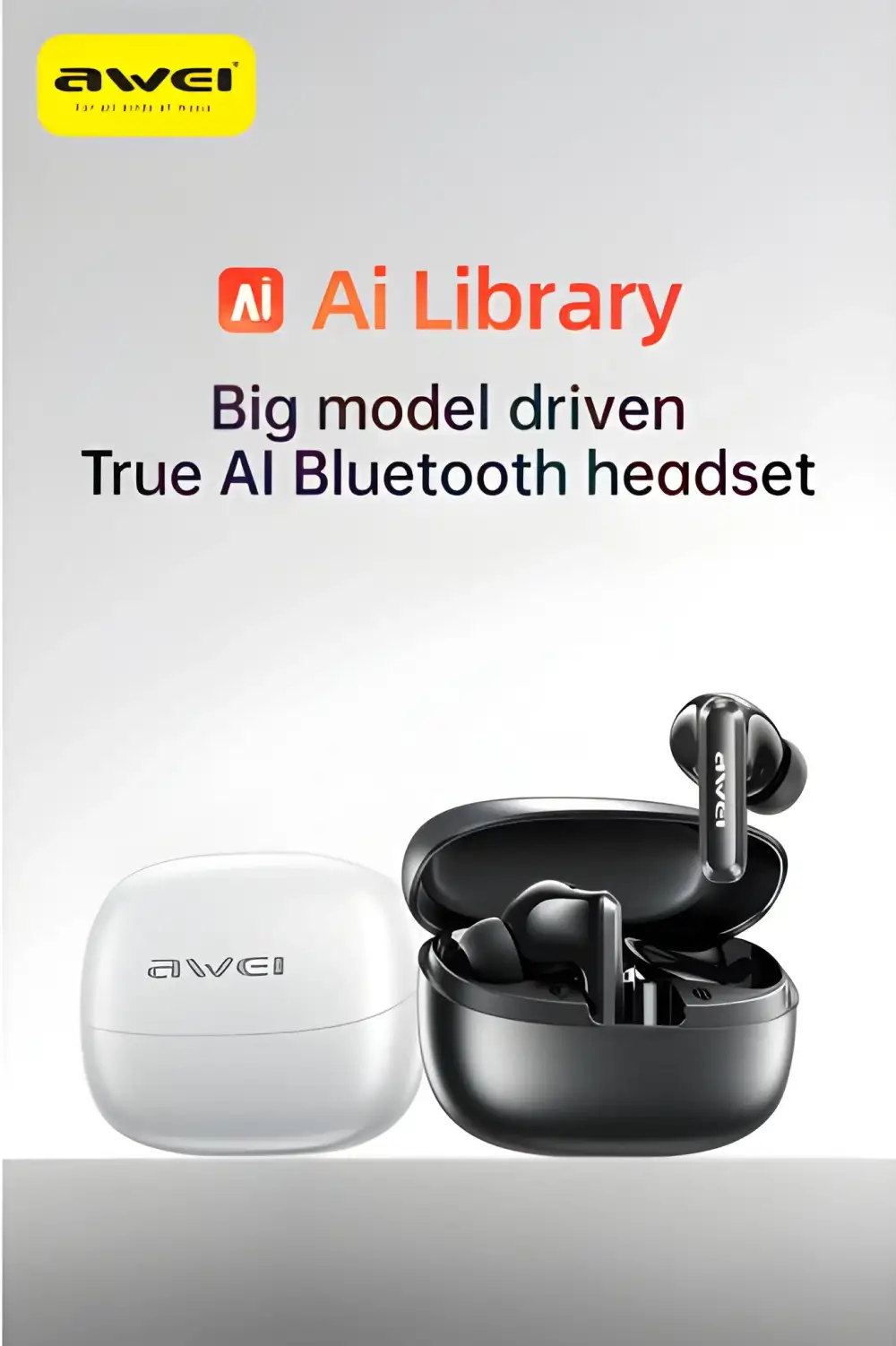 Awei T220 ANC AI Translate Earbuds front view