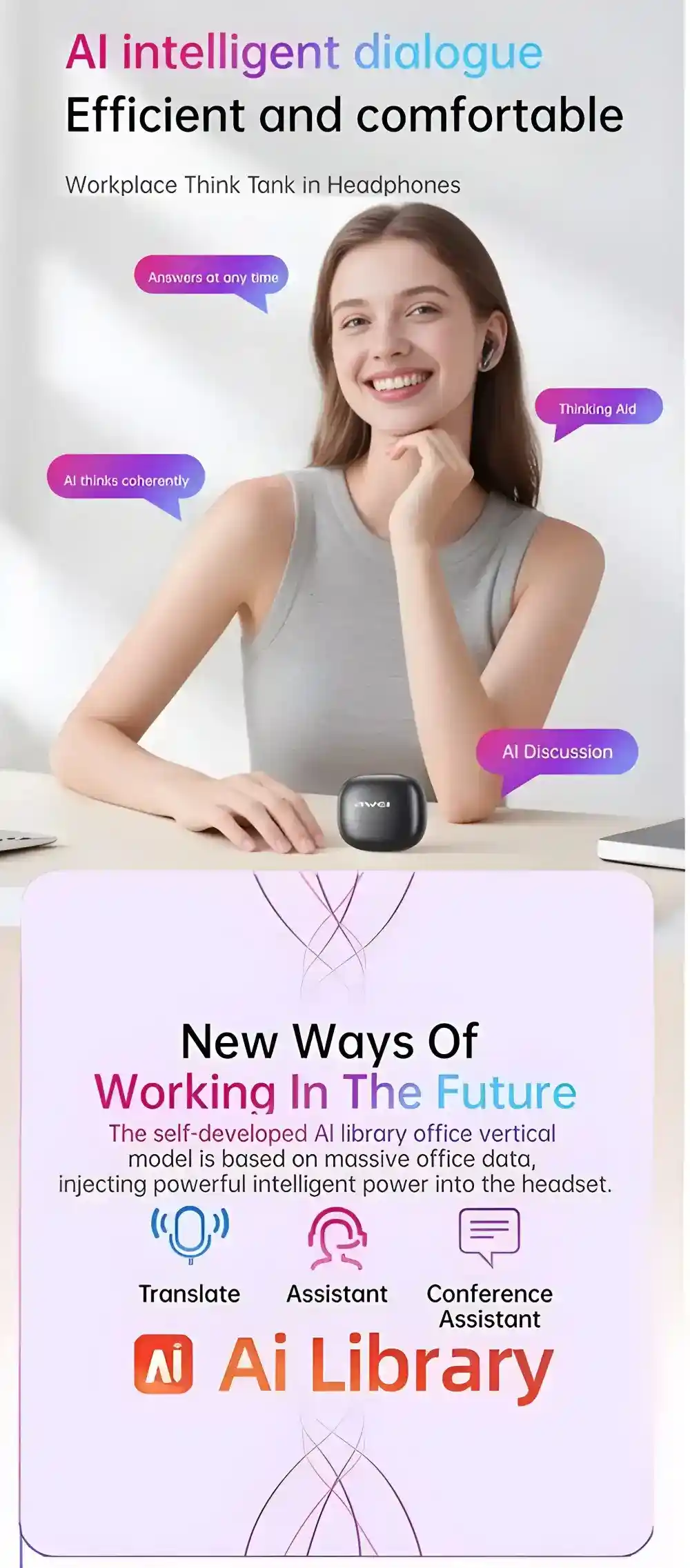 Awei T220 Bluetooth 6.0 wireless earbuds with charging case