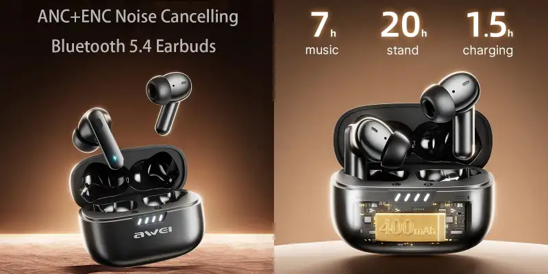 True Wireless Bluetooth Earphones Awei TA12 ANC
