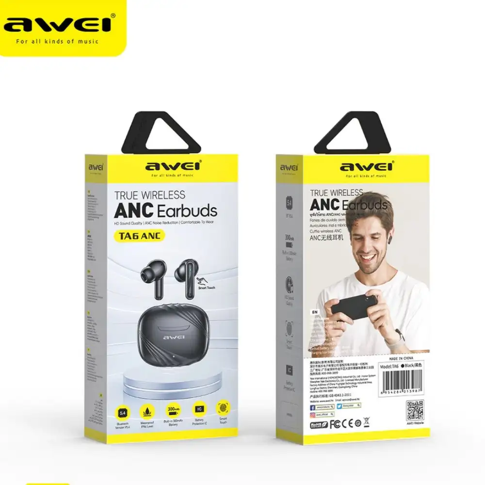 Awei TA6 ANC Bluetooth 5.4 earbuds