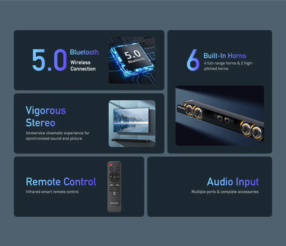 Awei Y990 100W Home Theater Soundbar