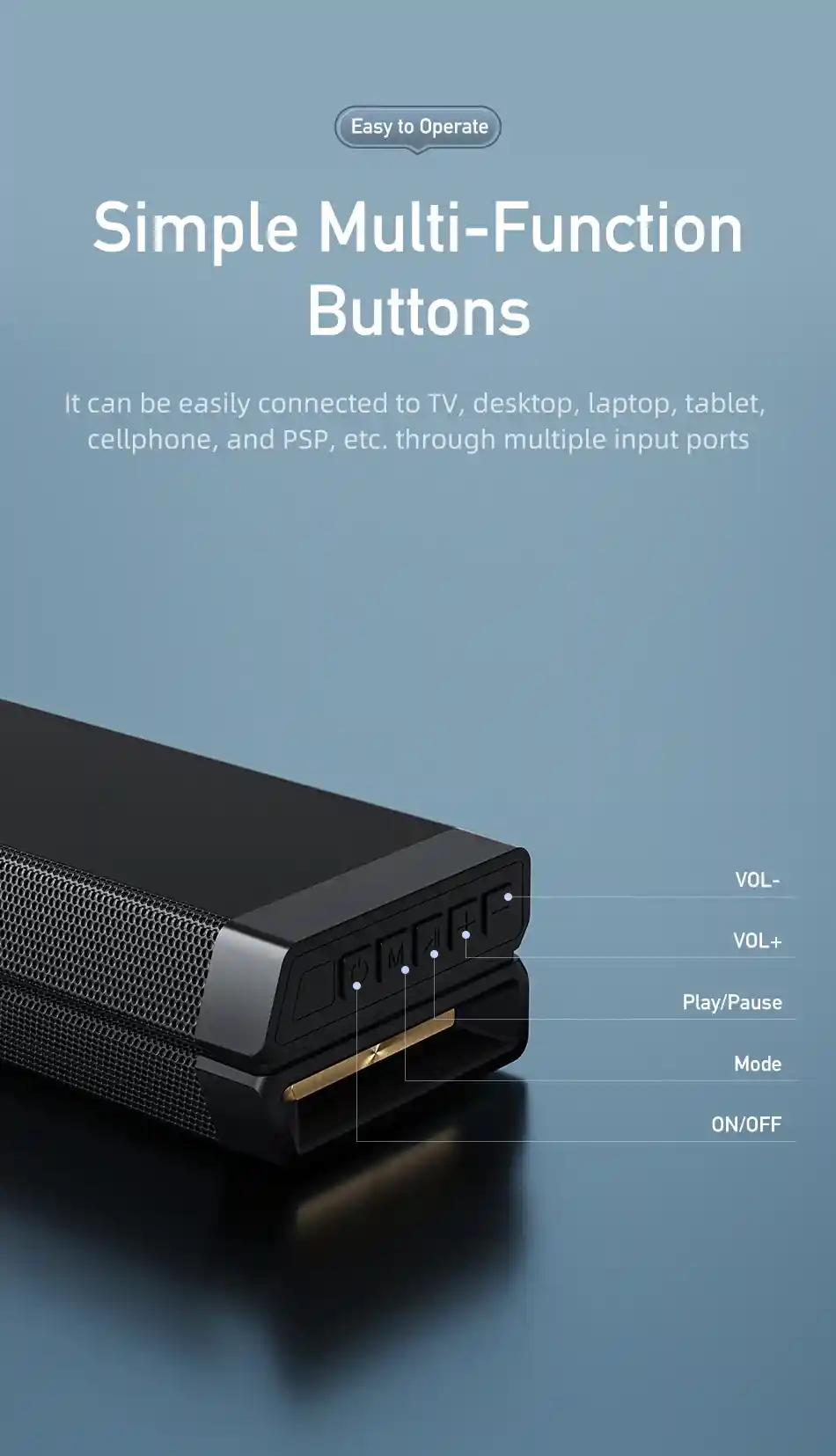 Awei Y990 Bluetooth 5.0 Soundbar