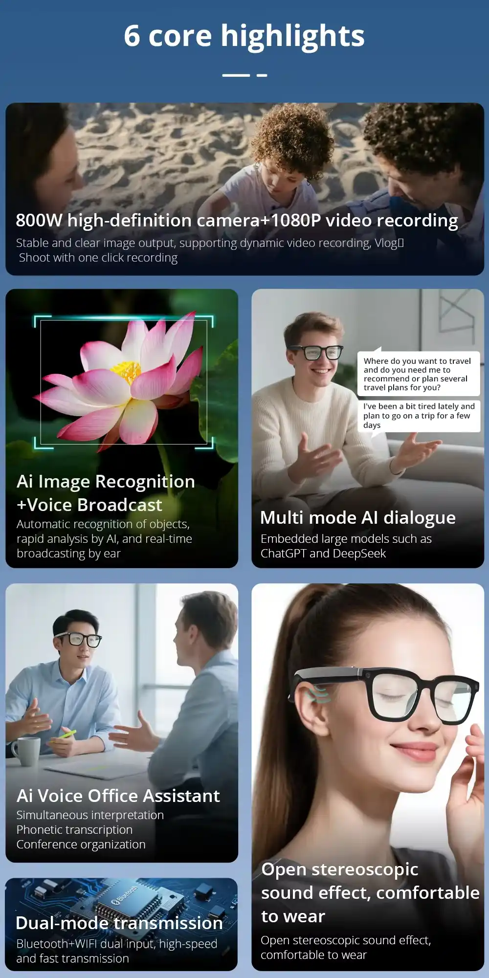 COLMI V03 AI Shooting Glasses for vlogging and travel