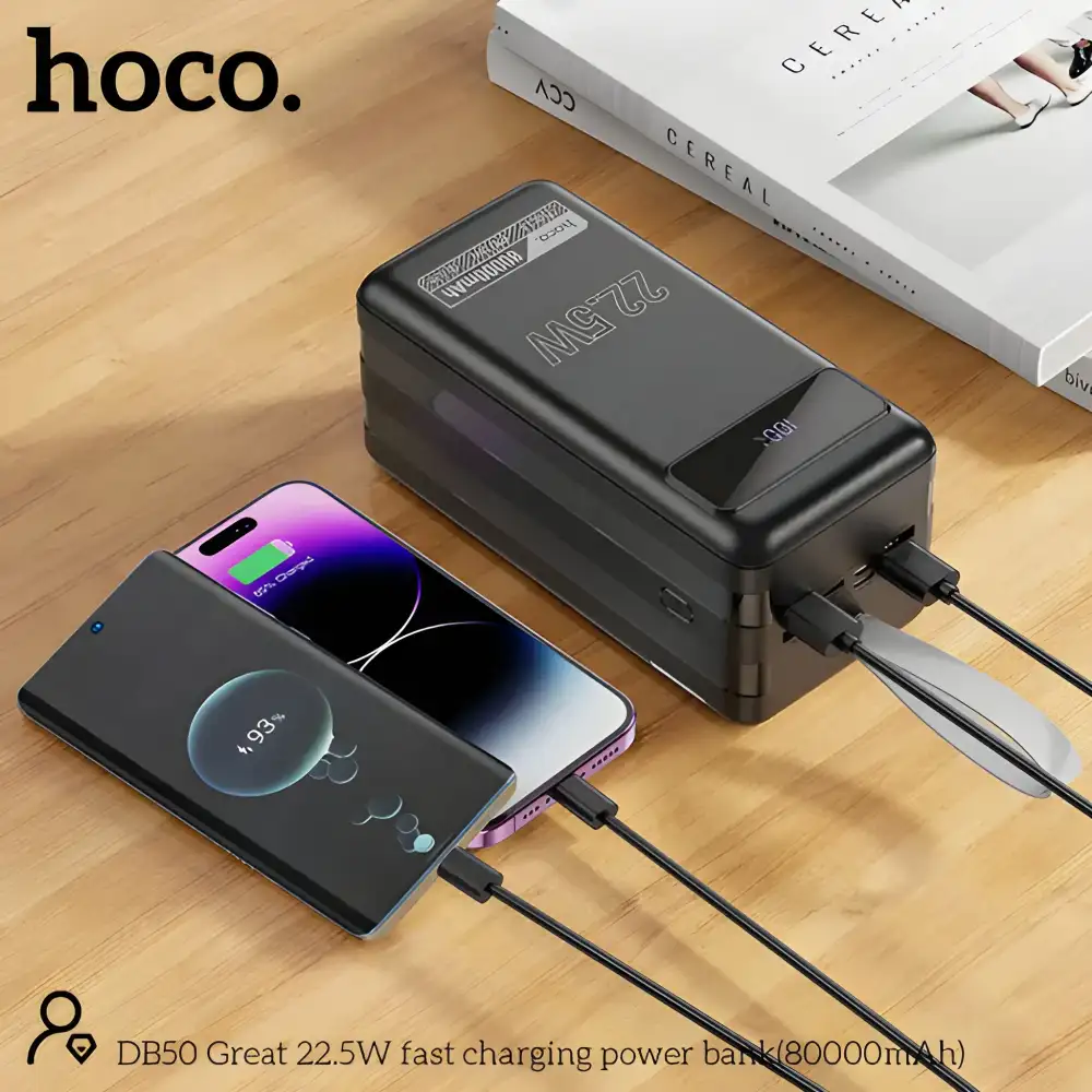 Hoco DB50 Fast Charging Power Bank for Smartphones and Tablets