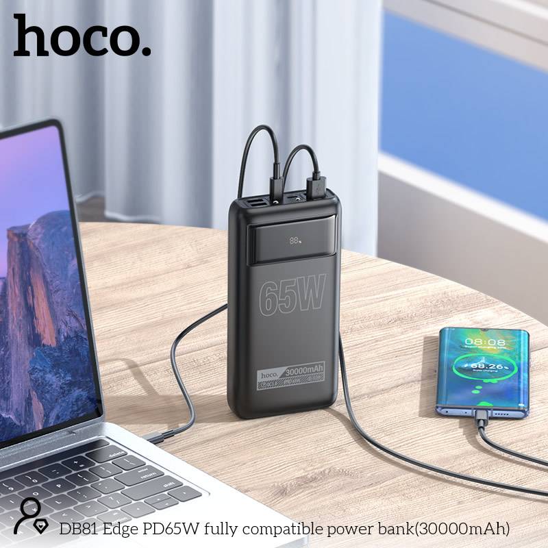 Hoco DB81 30000mAh 65W Fast Charge Power Bank rapid charging for tablets and laptops