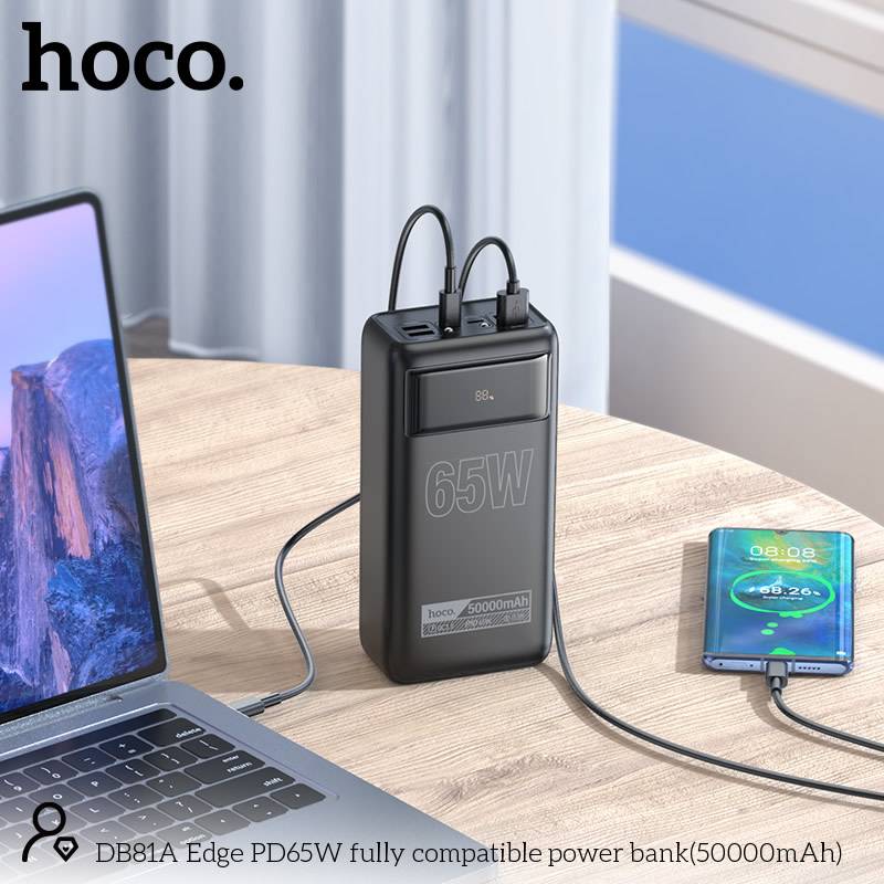 Hoco DB81A 65W 50000mAh Power Bank fast charging for laptops and phones