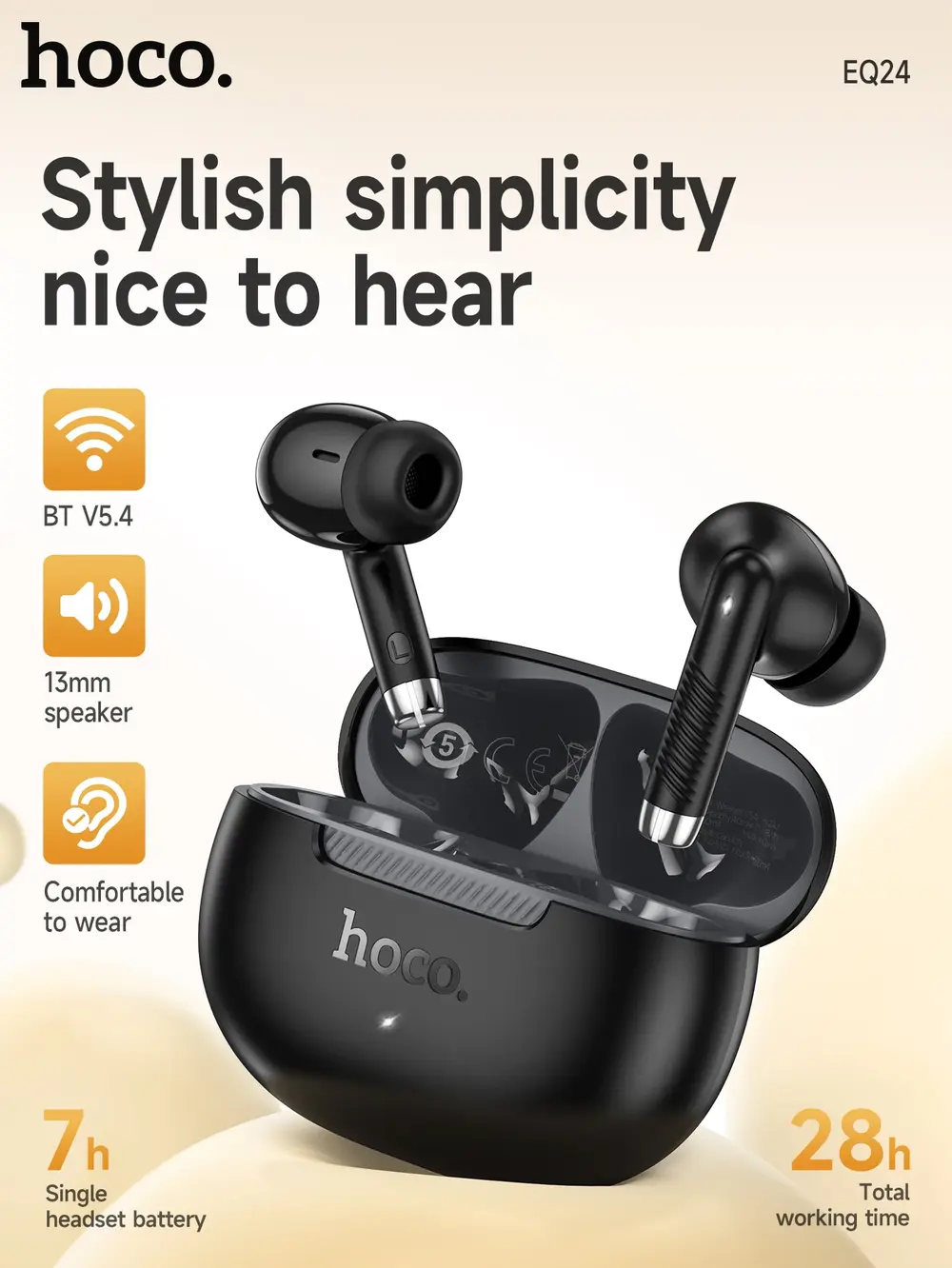 HOCO EQ24 ANC ENC wireless earbuds