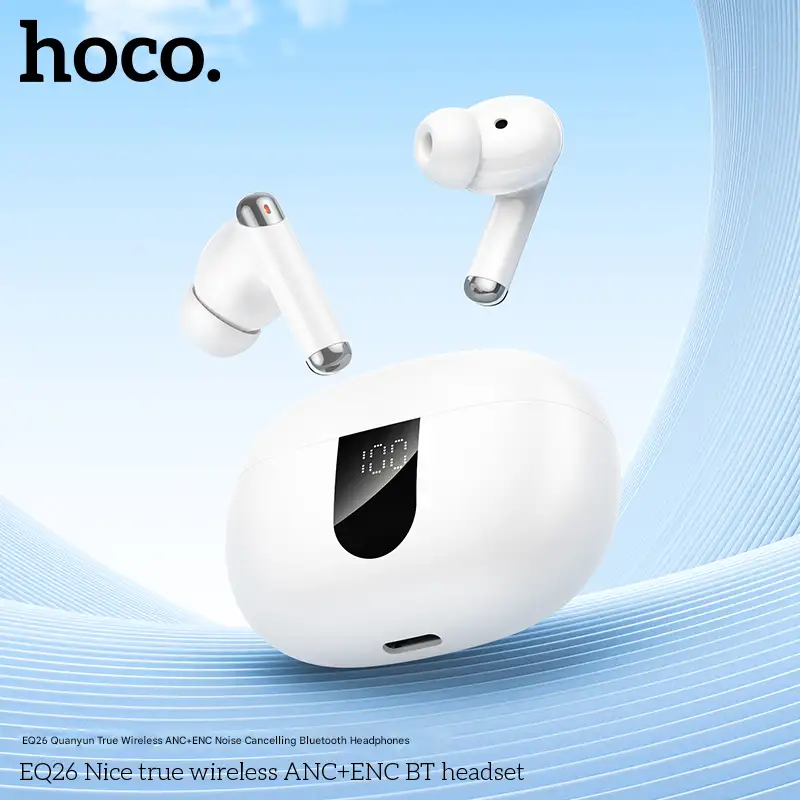 HOCO EQ26 ANC wireless earbuds with charging case
