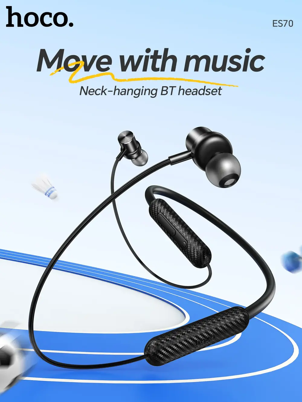 Hoco Armour ES70 Neckband with Bluetooth 5.3 stable wireless connection