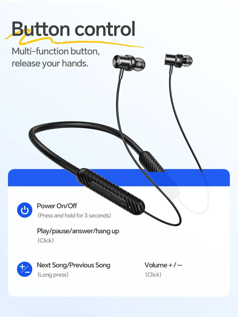 Hoco Armour ES70 Neckband featuring magnetic earbuds and silicone band