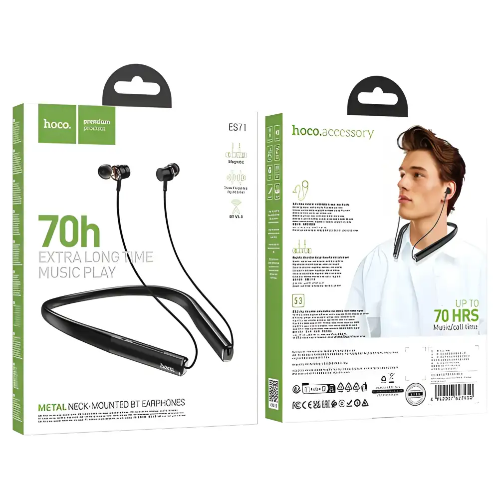 HOCO Neckband ES71 Bluetooth 5.3 headphones with stable connectivity
