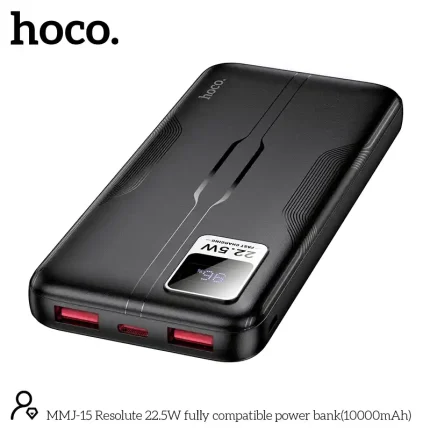 Hoco MMJ-15 Resolute 10000mAh Power Bank – 22.5W Fast Charging Portable Charger