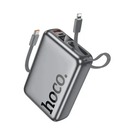 Hoco Q39 Eminete portable 20000mAh power bank with USB-C and Lightning built-in cables