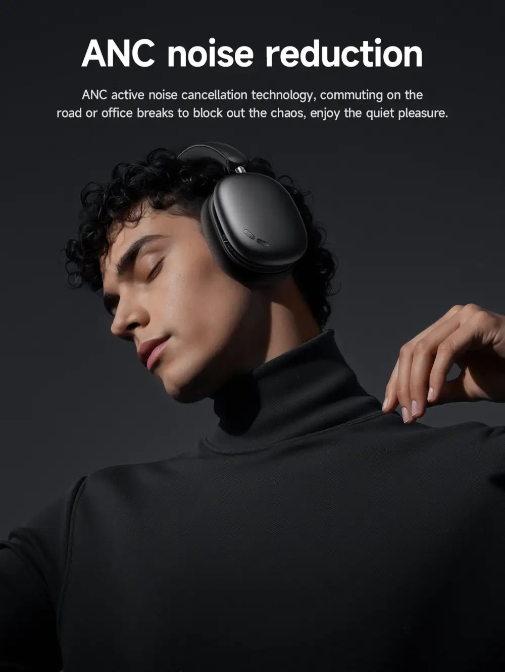 Hoco W63 ANC over-ear headphones with USB-C fast charging