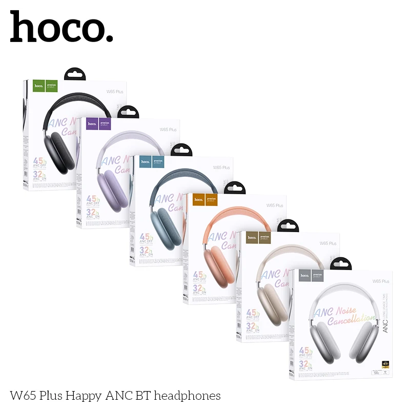 Best Wireless Headphones Hoco W65 Plus ANC with 45-hour battery life
