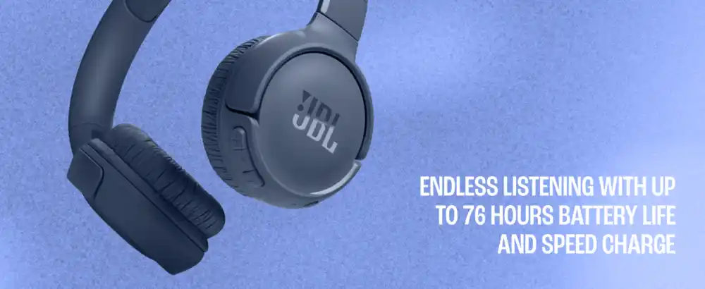 JBL Tune 530 BT Bluetooth headphones with 76 hours battery life