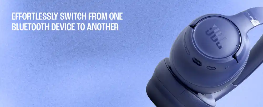 Tune 730BT Over Ear Headphones for long battery life