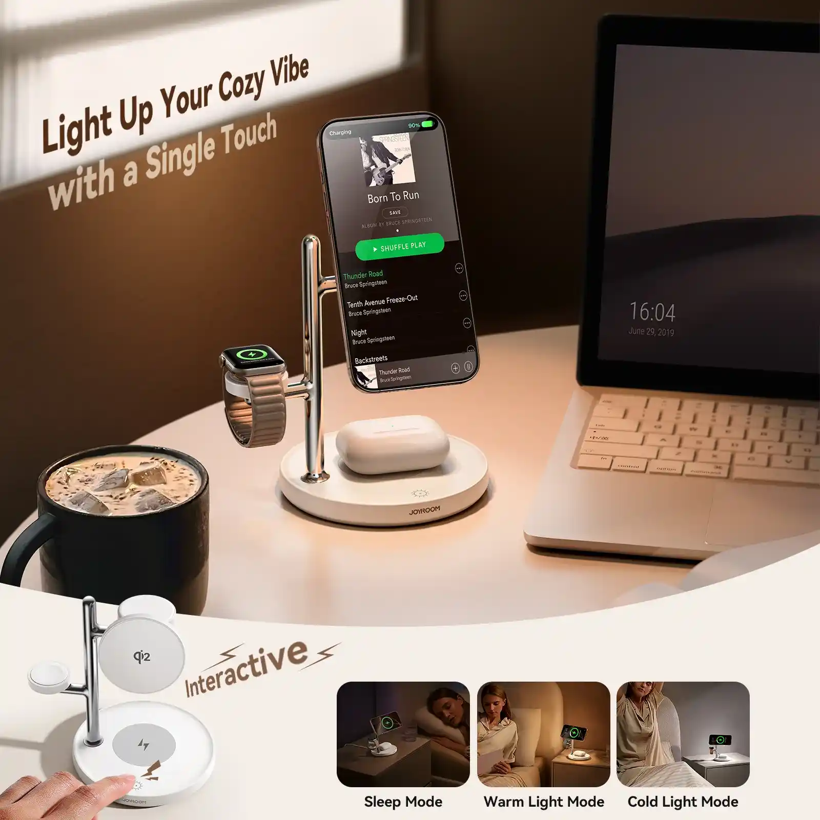 JOYROOM JR-W23 wireless charging station for phone watch earbuds