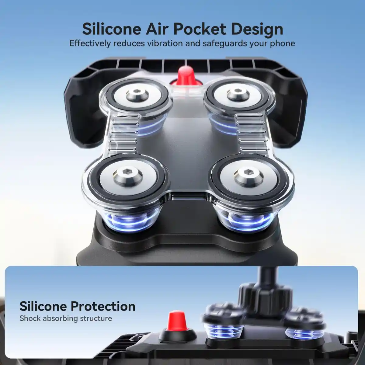 Joyroom JR-ZS428 Shockproof Bike Phone Mount holding smartphone securely