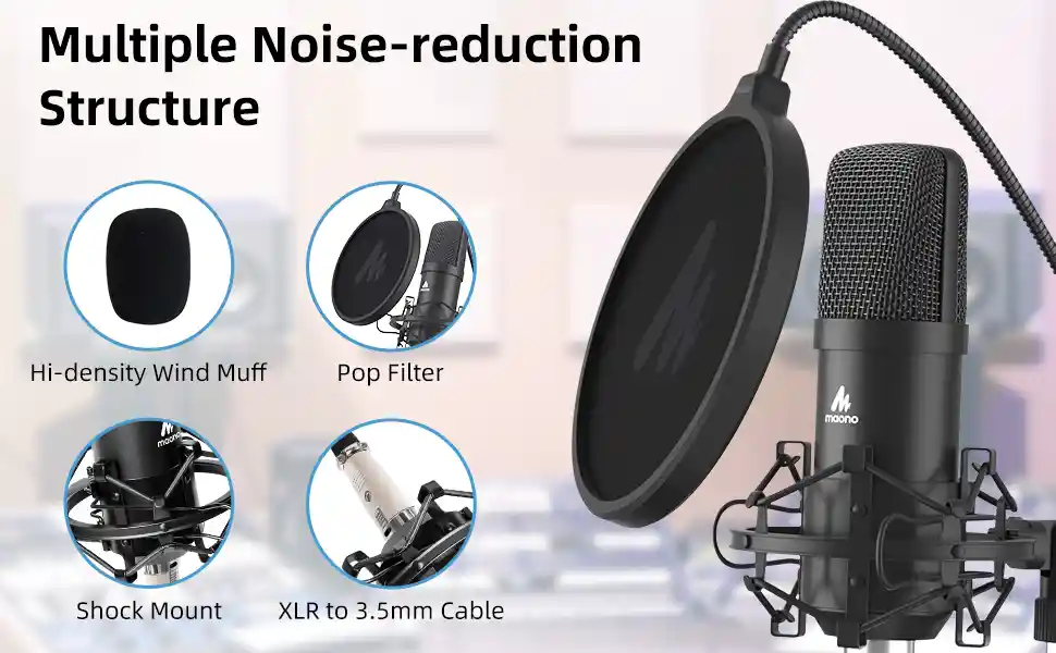 Maono AU-A03 Condenser Mic for podcast recording