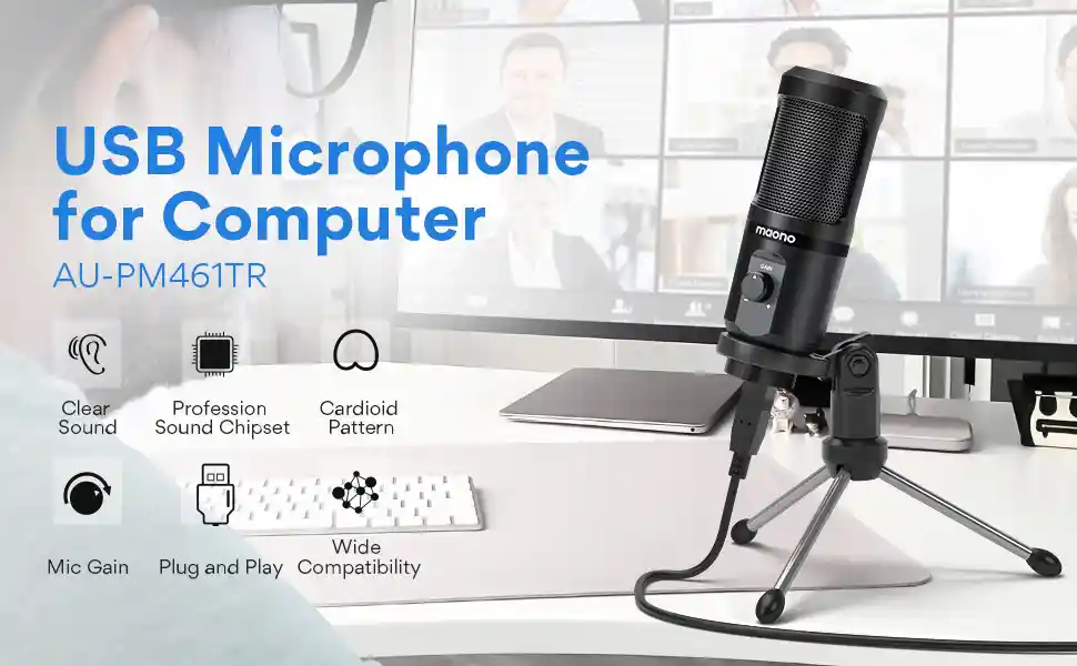 High-quality Maono AU-PM461TR Gaming Microphone Lite Bundle for streaming and recording